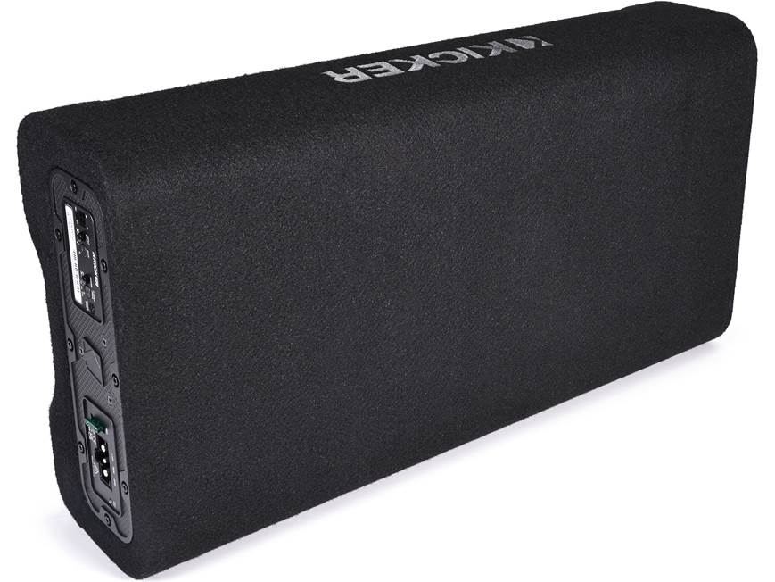 Kicker 51PTRTP10 Low-profile down-firing 400-watt powered enclosure with CompRT® 10" shallow-mount subwoofer and passive radiator
