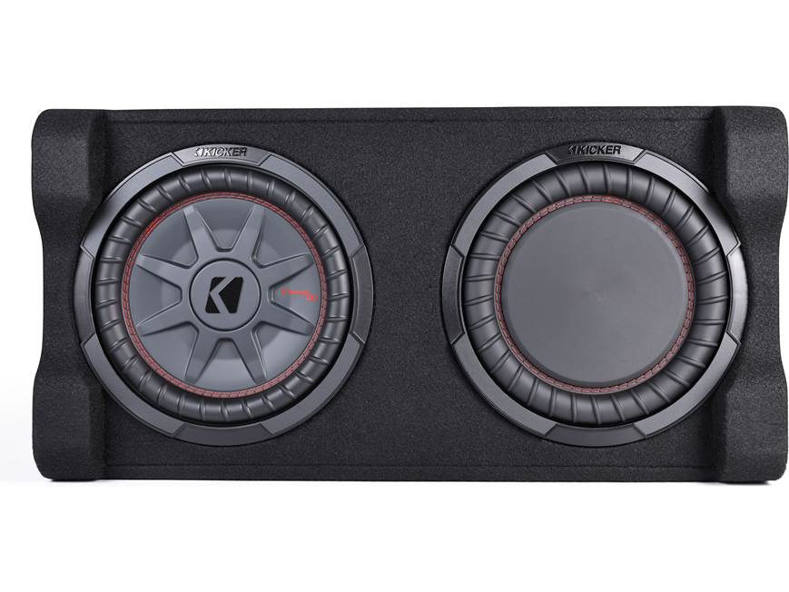 Kicker 51PTRTP10 Low-profile down-firing 400-watt powered enclosure with CompRT® 10" shallow-mount subwoofer and passive radiator