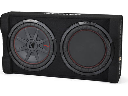 Kicker 51PTRTP12 Low-profile down-firing 500-watt powered enclosure with CompRT® 12" shallow-mount subwoofer and passive radiator