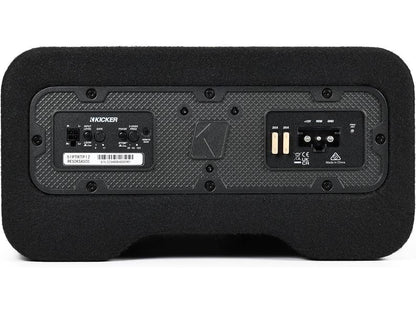 Kicker 51PTRTP12 Low-profile down-firing 500-watt powered enclosure with CompRT® 12" shallow-mount subwoofer and passive radiator