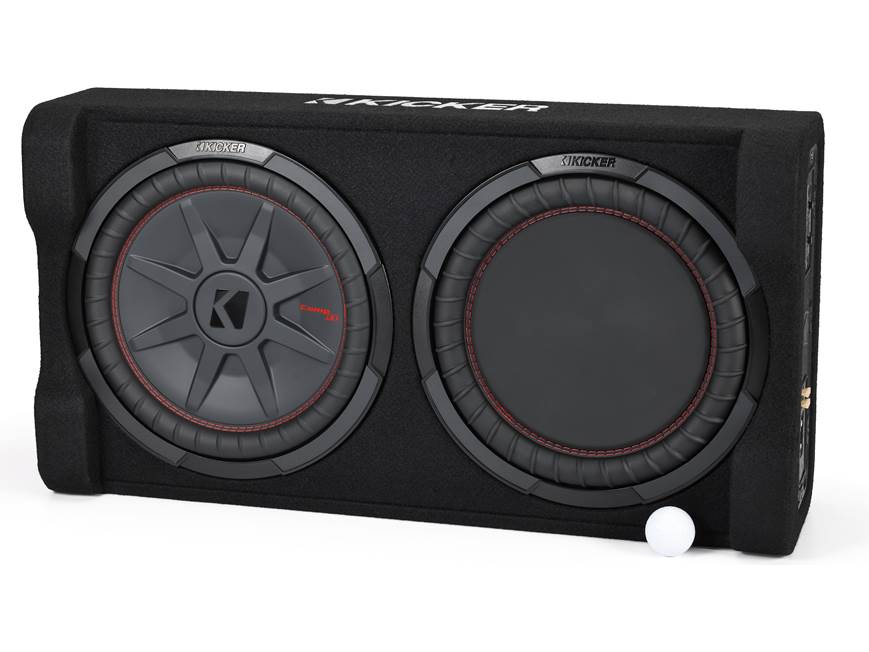 Kicker 51PTRTP12 Low-profile down-firing 500-watt powered enclosure with CompRT® 12" shallow-mount subwoofer and passive radiator