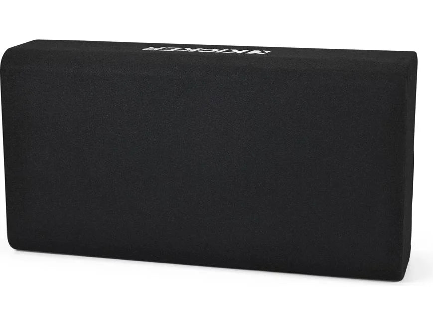 Kicker 51PTRTP12 Low-profile down-firing 500-watt powered enclosure with CompRT® 12" shallow-mount subwoofer and passive radiator
