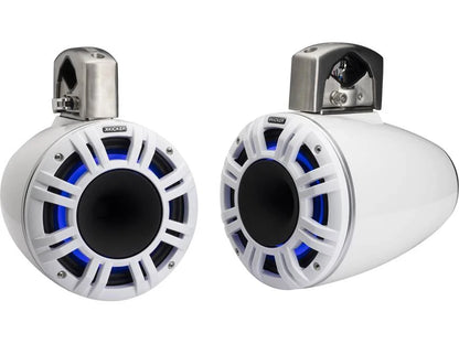 Kicker 51KMTCXL8 8" marine wakeboard tower speaker with RGB lighting (White)