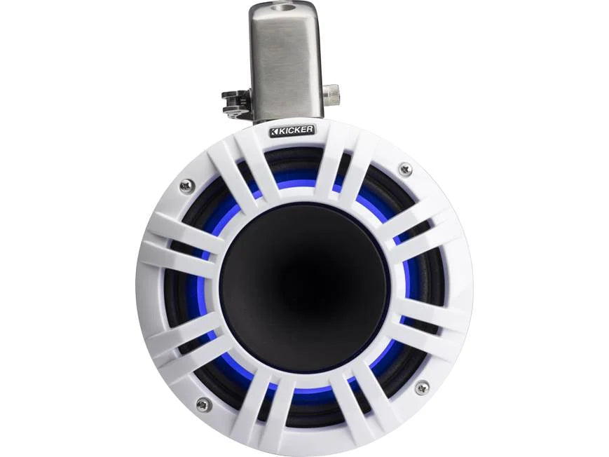 Kicker 51KMTCXL8 8" marine wakeboard tower speaker with RGB lighting (White)