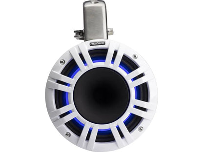 Kicker 51KMTCXL8 8" marine wakeboard tower speaker with RGB lighting (White)