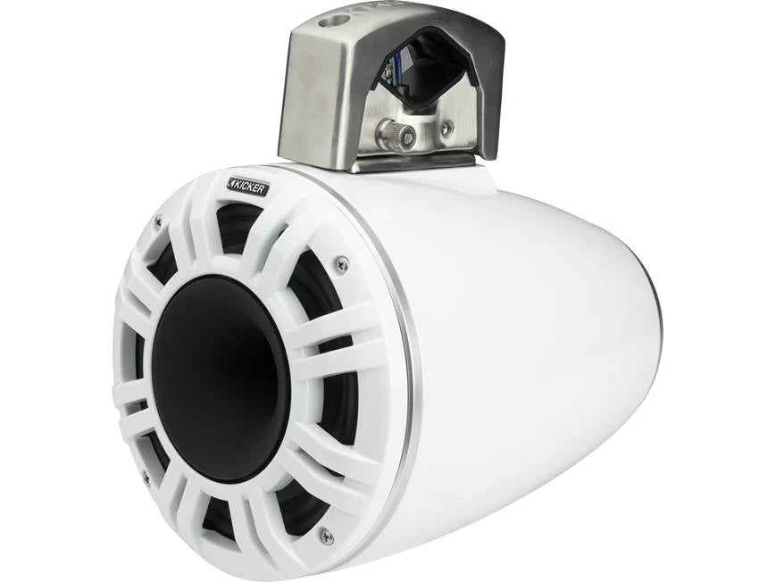 Kicker 51KMTCXL8 8" marine wakeboard tower speaker with RGB lighting (White)