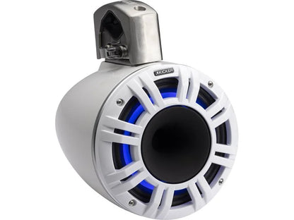 Kicker 51KMTCXL8 8" marine wakeboard tower speaker with RGB lighting (White)