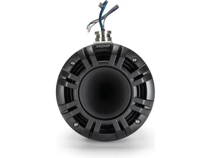 Kicker 51KMTCXL65W 6.5" marine wakeboard tower speakers with RGB lighting (Black)