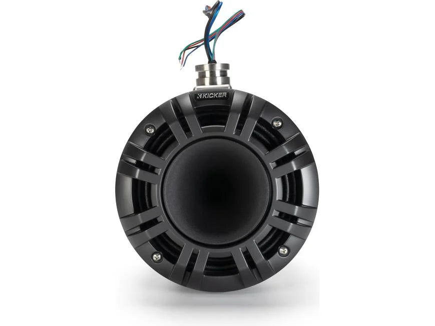 Kicker 51KMTCXL65W 6.5" marine wakeboard tower speakers with RGB lighting (Black)