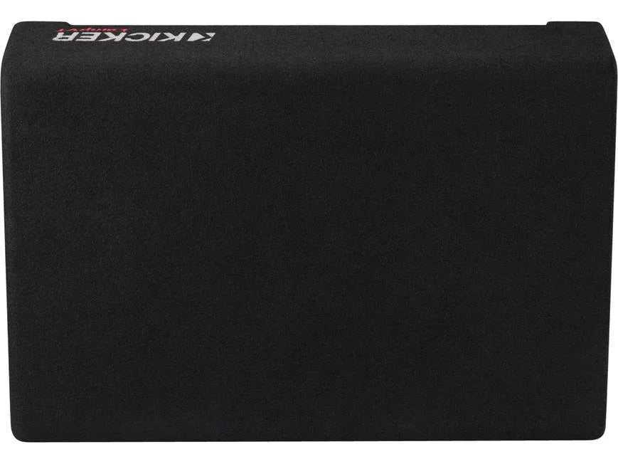 Kicker 52CVTDF122 Sealed downward-firing enclosure with 12" 2-ohm shallow-mount subwoofer