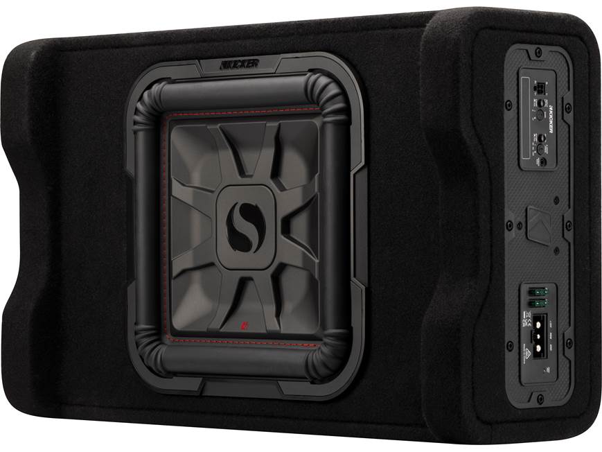 Kicker 53PL7TDF12 Powered subwoofer with 12" L7T square shallow-mount sub and 600-watt amp