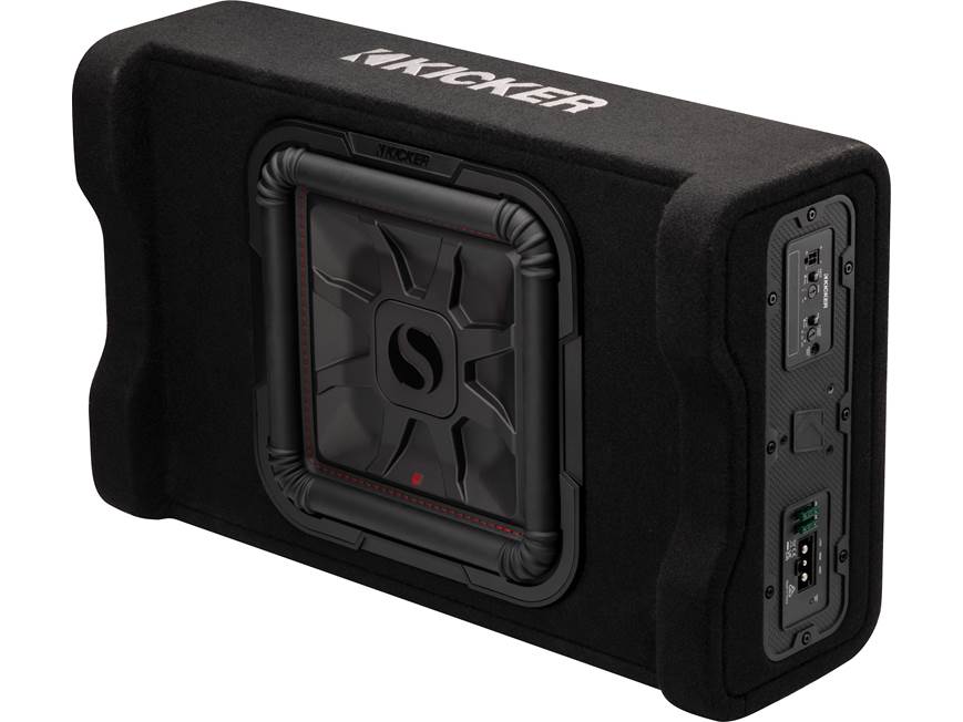 Kicker 53PL7TDF12 Powered subwoofer with 12" L7T square shallow-mount sub and 600-watt amp