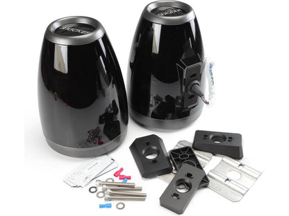 Kicker 46KMFC65 6-1/2 " tower speaker system for flat-surface installations (Black w/ Charcoal grilles)
