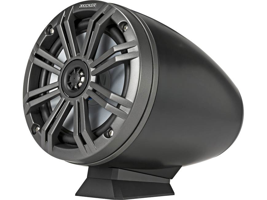 Kicker 46KMFC65 6-1/2 " tower speaker system for flat-surface installations (Black w/ Charcoal grilles)
