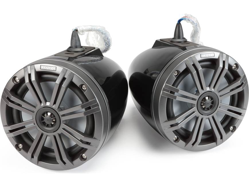 Kicker 46KMFC65 6-1/2 " tower speaker system for flat-surface installations (Black w/ Charcoal grilles)
