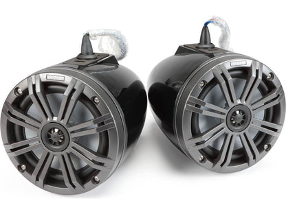 Kicker 46KMFC65 6-1/2 " tower speaker system for flat-surface installations (Black w/ Charcoal grilles)
