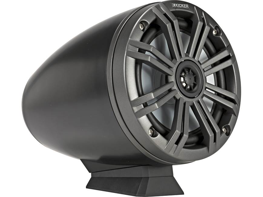 Kicker 46KMFC65 6-1/2 " tower speaker system for flat-surface installations (Black w/ Charcoal grilles)