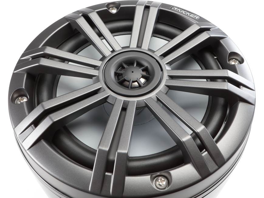 Kicker 46KMFC65 6-1/2 " tower speaker system for flat-surface installations (Black w/ Charcoal grilles)