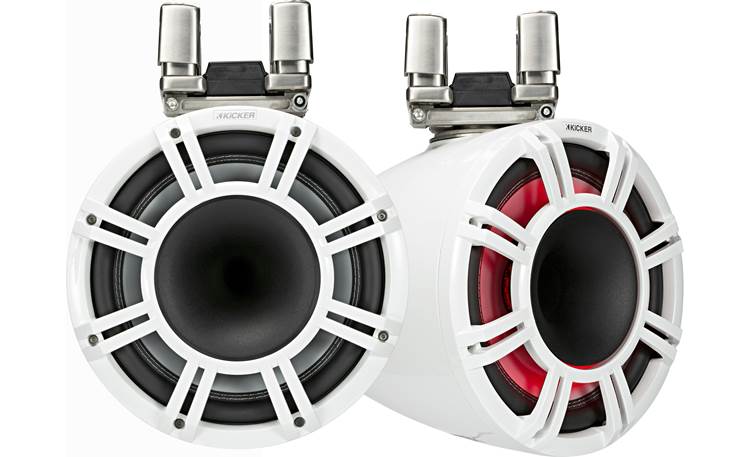 Kicker 44KMTC114 11" wakeboard tower speakers with LED grilles