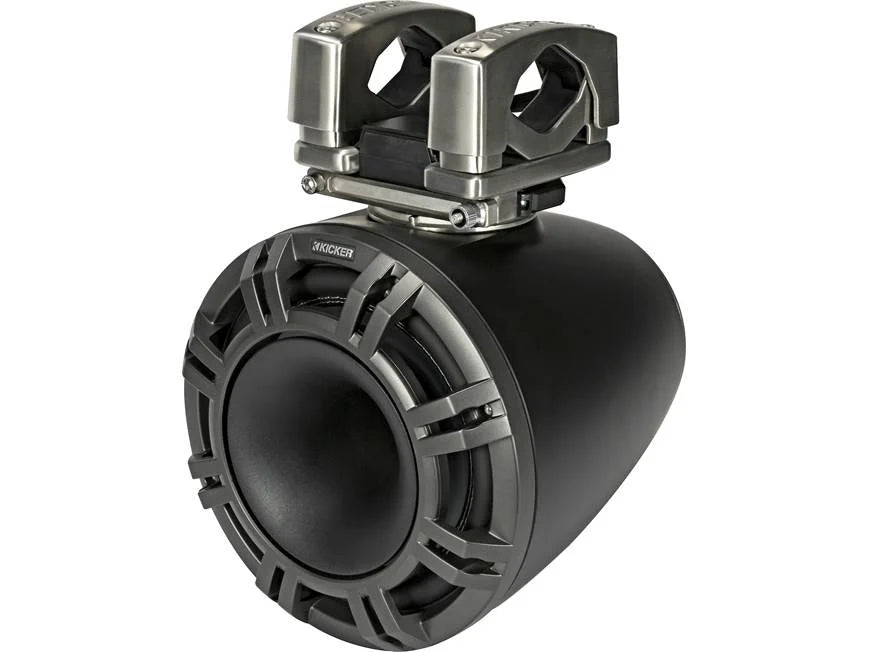 Kicker 44KMTC94 9" wakeboard tower speakers with LED grilles (Black)