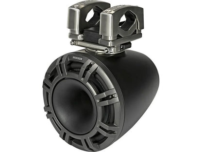 Kicker 44KMTC94 9" wakeboard tower speakers with LED grilles (Black)