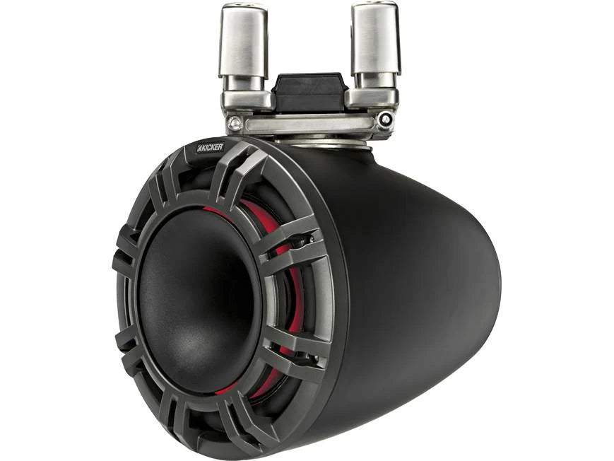 Kicker 44KMTC94 9" wakeboard tower speakers with LED grilles (Black)