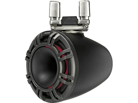 Kicker 44KMTC94 9" wakeboard tower speakers with LED grilles (Black)