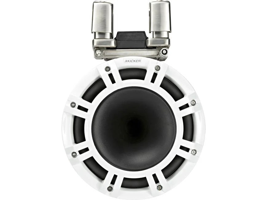 Kicker 44KMTC94W 9" wakeboard tower speakers with LED grilles (White)