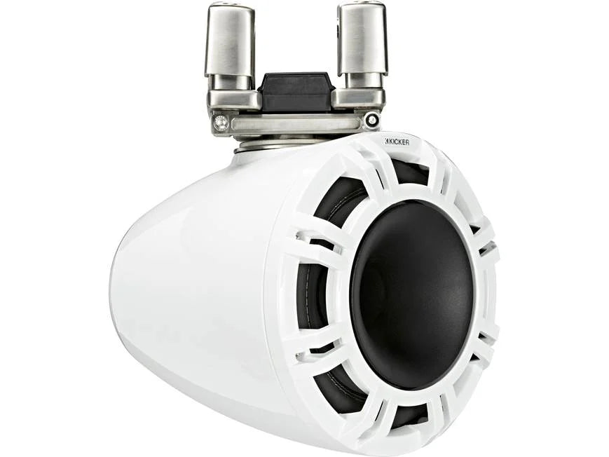 Kicker 44KMTC94W 9" wakeboard tower speakers with LED grilles (White)