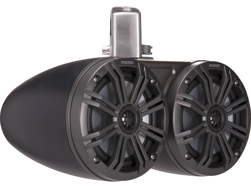 Kicker 45KMTDC65 Dual 6-1/2" wakeboard tower speakers (Charcoal/Black)