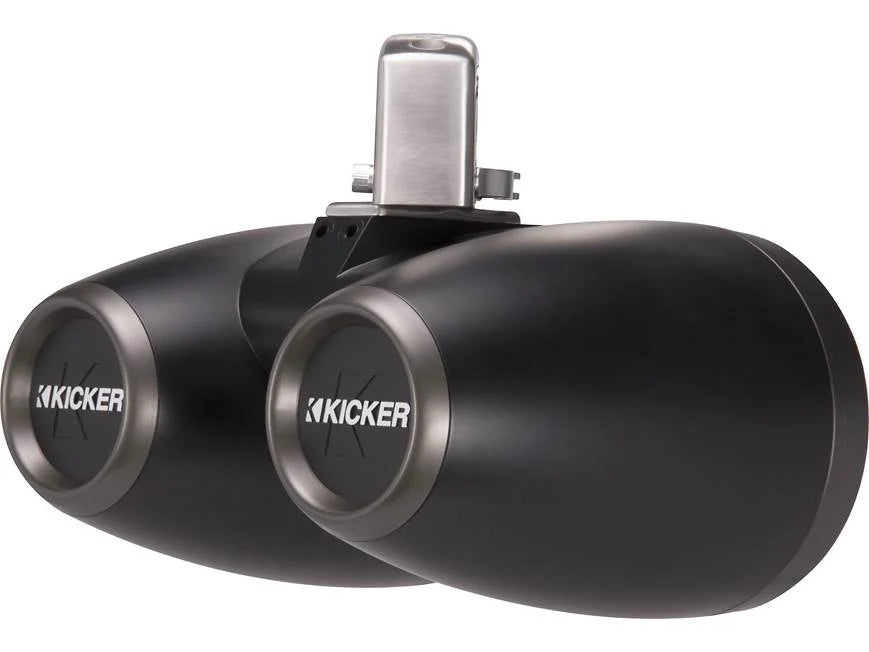 Kicker 45KMTDC65 Dual 6-1/2" wakeboard tower speakers (Charcoal/Black)