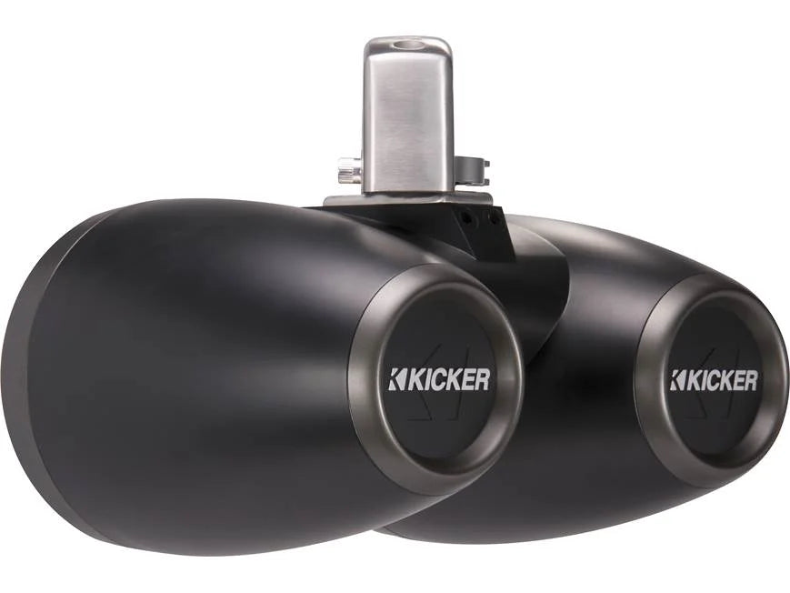 Kicker 45KMTDC65 Dual 6-1/2" wakeboard tower speakers (Charcoal/Black)