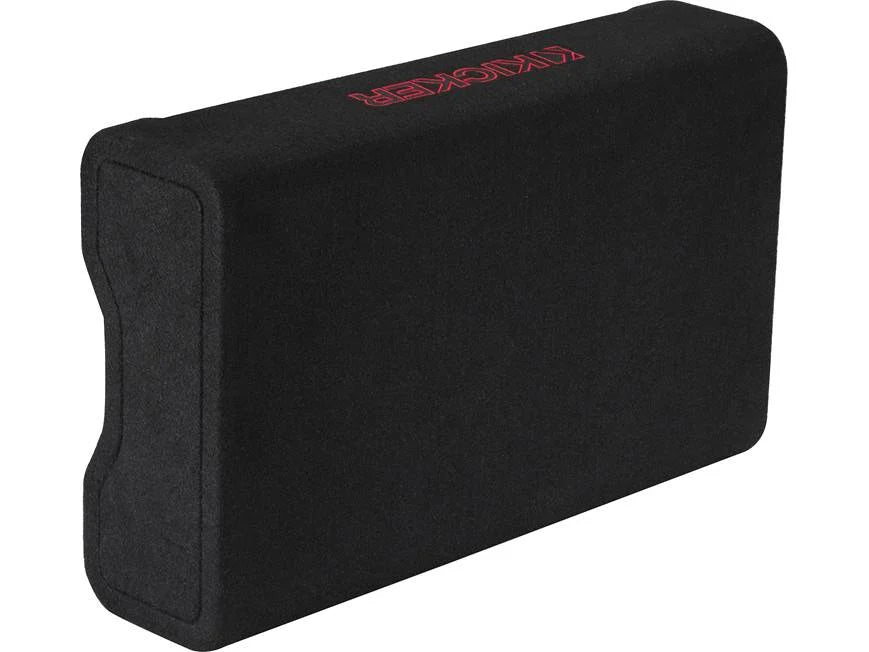 Kicker 49L7TDF102 Sealed downward-firing enclosure with L7T 10" 2-ohm shallow-mount square subwoofer