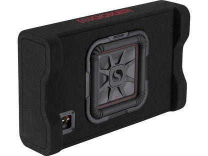 Kicker 49L7TDF102 Sealed downward-firing enclosure with L7T 10" 2-ohm shallow-mount square subwoofer