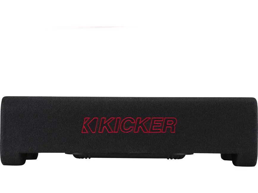 Kicker 49L7TDF122 Sealed downward-firing enclosure with L7T 12" shallow-mount square subwoofer