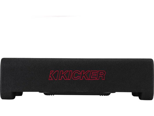 Kicker 49L7TDF122 Sealed downward-firing enclosure with L7T 12" shallow-mount square subwoofer