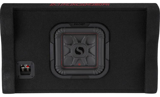 Kicker 49L7TDF82 Sealed downward-firing enclosure with L7T 8" shallow-mount square subwoofer