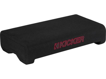 Kicker 49L7TDF82 Sealed downward-firing enclosure with L7T 8" shallow-mount square subwoofer