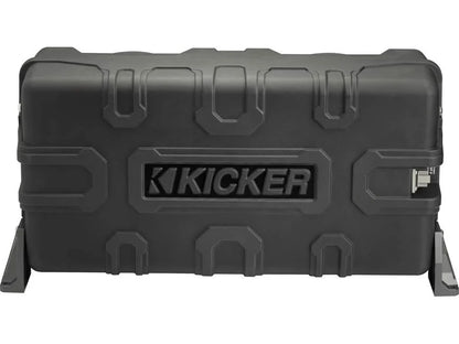 Kicker 51MWLE102 Premium M-Class weatherproof sealed enclosure with one 10" 2-ohm marine subwoofer and one 10" passive speaker