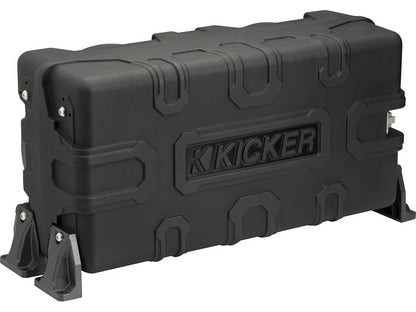 Kicker 51MWLE102 Premium M-Class weatherproof sealed enclosure with one 10" 2-ohm marine subwoofer and one 10" passive speaker