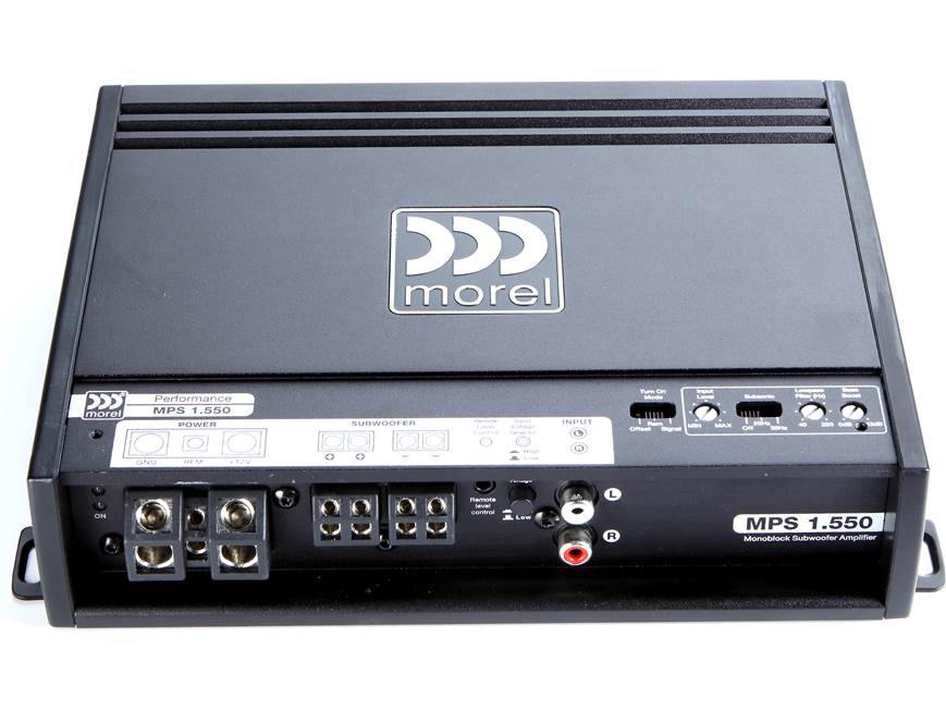 Morel MPS 1.550 Mono subwoofer amplifier — 550 watts RMS at 2 ohms