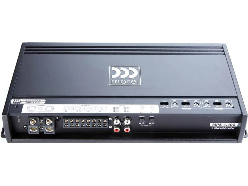 Morel MPS 4.400 4-channel car amplifier — 70 watts RMS x 4