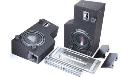 Alpine R2-DB8V-TRK Halo Series 8" ported dual subwoofer enclosure with two 8" R2-Series subwoofers