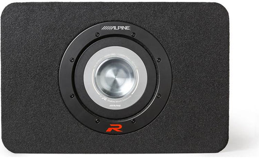 Alpine RS-SB10 Halo R-Series sealed enclosure with 10" 2-ohm shallow-mount subwoofer