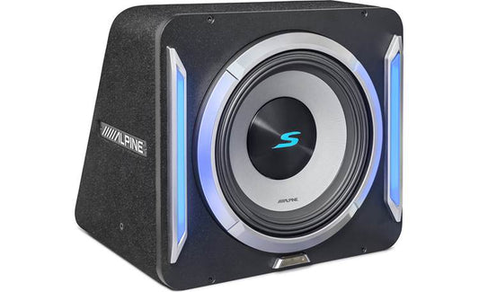 Alpine S2-SB12 PrismaLink™ S2-Series sealed subwoofer enclosure with 12" subwoofer and RGB lighting