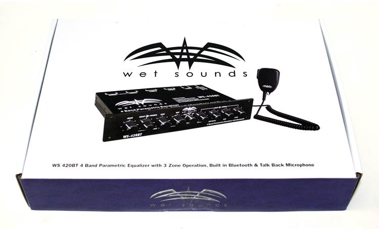 Wet Sounds WS-420 BT 4-band marine equalizer with aux input and Bluetooth®