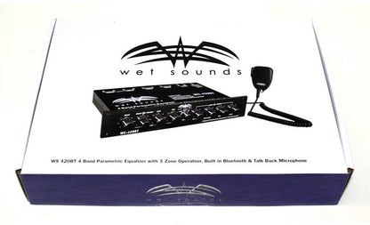 Wet Sounds WS-420 BT 4-band marine equalizer with aux input and Bluetooth®