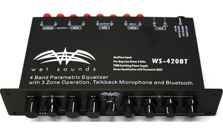 Wet Sounds WS-420 BT 4-band marine equalizer with aux input and Bluetooth®