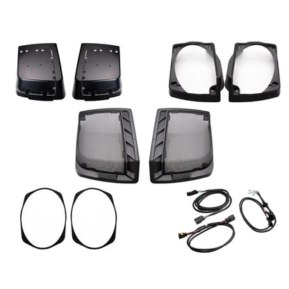 Hertz HD13H 6x9: Compatible with 98-13 Road Glide and Street Glide Saddle Bag Lid Kit with Speaker Harness and SX690 NEO.1 3- Way Speakers
