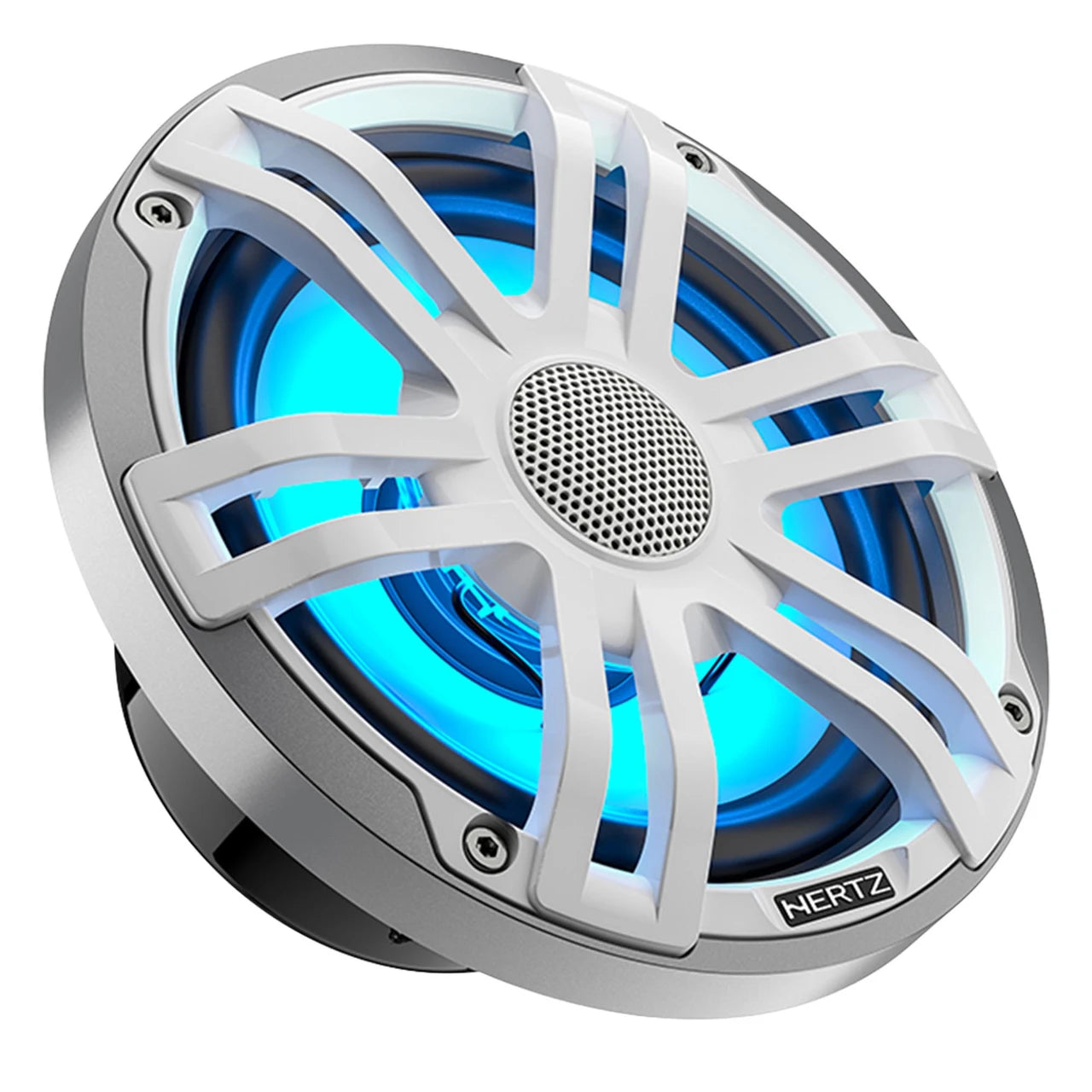 Hertz HEX-65-S-LD-SW 6.5" 4Ω Coax with RGB LEDs Silver White Sport Grille